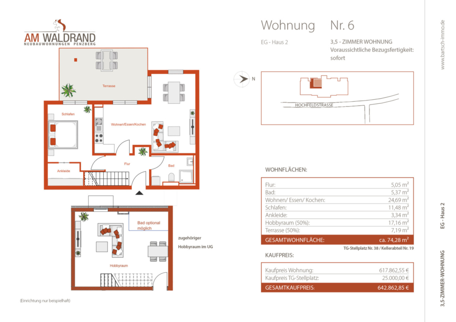 Exklusive 3,5-Zimmer-Maisonettewohnung in Penzberg - Grundriss