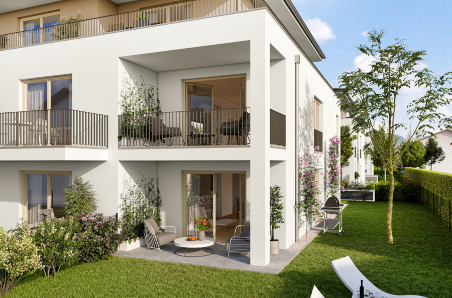 Baubeginn erfolgt: 3-Zimmer-Wohnung mit Garten in kleiner Wohnanlage, 82515 Wolfratshausen / Weidach, Erdgeschosswohnung