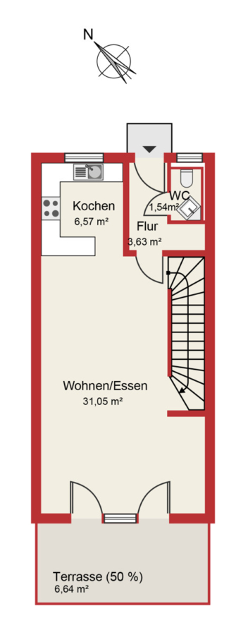 Modernes Reihenmittelhaus in Wolfratshausen zu vermieten - Erdgeschoss