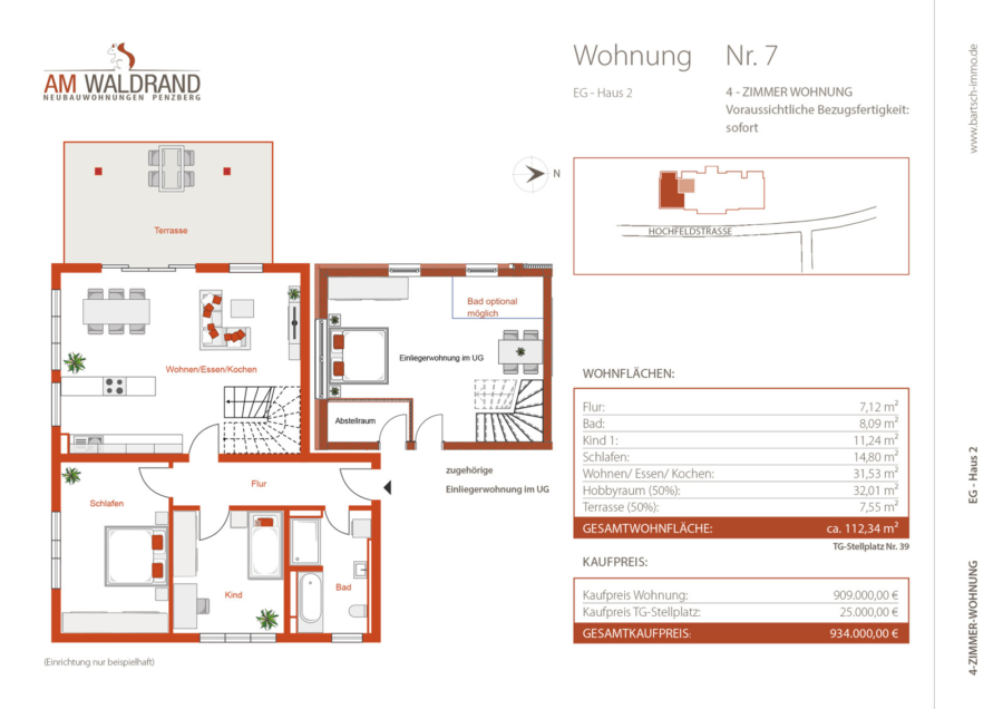 4-Zimmer-Maisonettewohnung in Penzberg - Grundriss
