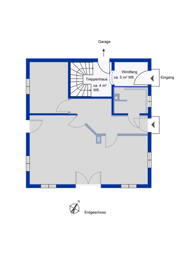Moderne 5-Zimmer-Wohnung auf dem Aussiedlerhof - Grundriss